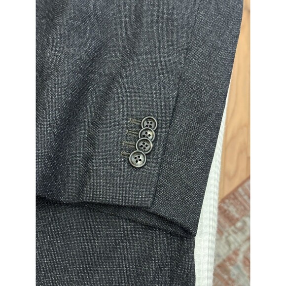 Proper Cloth Summer Sport Coat Men's 56 Tropical Wool Drago Slate Herringbone - Picture 11 of 12